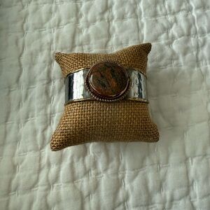 Silver and Brown Cuff